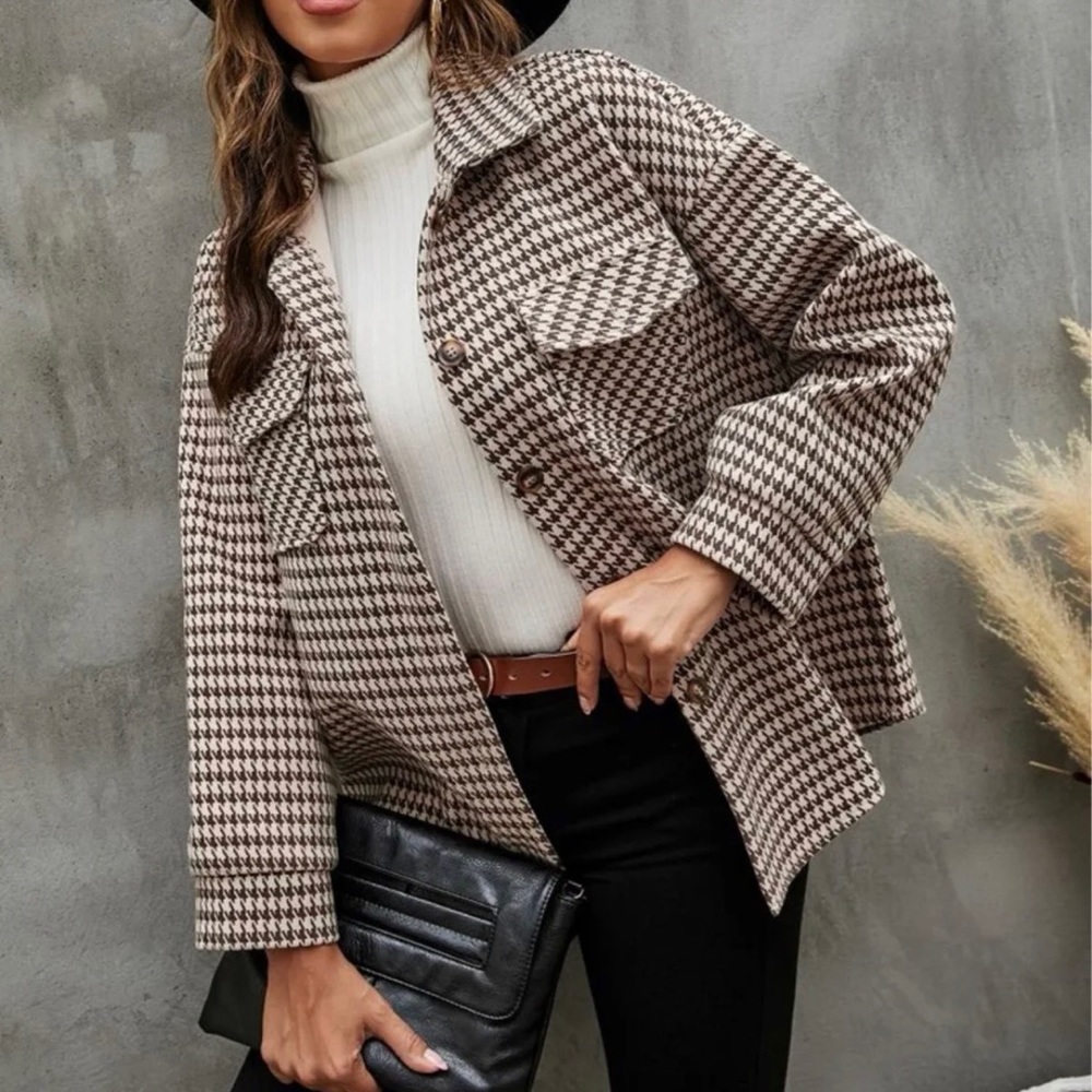 NEW houndstooth shacket